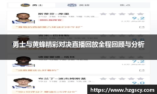 勇士与黄蜂精彩对决直播回放全程回顾与分析